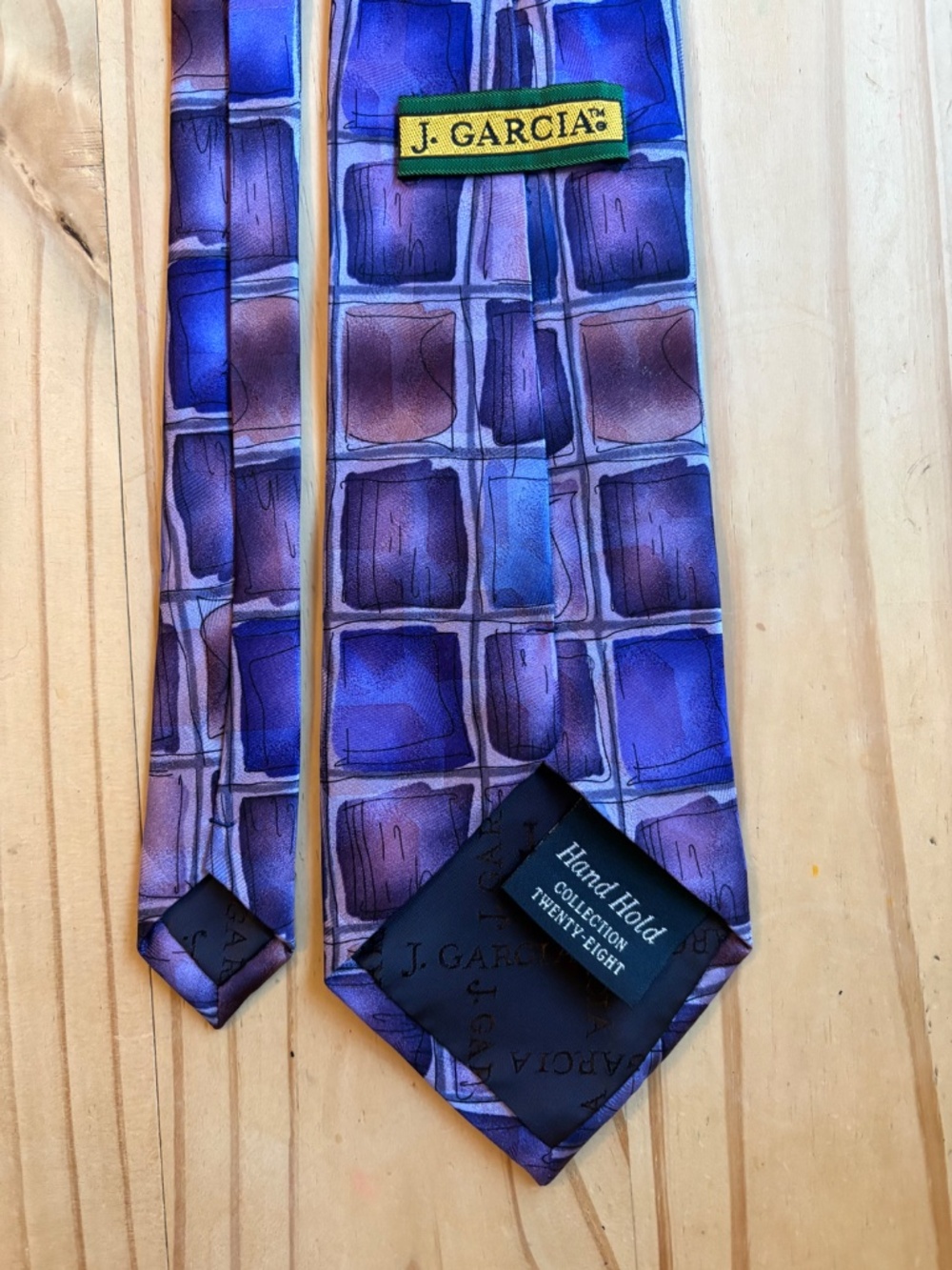 J. Garcia Hand Hold Collection Twenty Eight Silk Tie Jerry Garcia - Picture 2 of 4